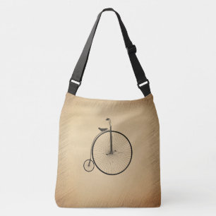 Penny-Farthing High-Wheel Antique Bicycle Rustic Crossbody Bag