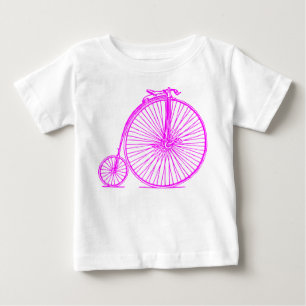 Penny Farthing - Magenta Baby T-Shirt