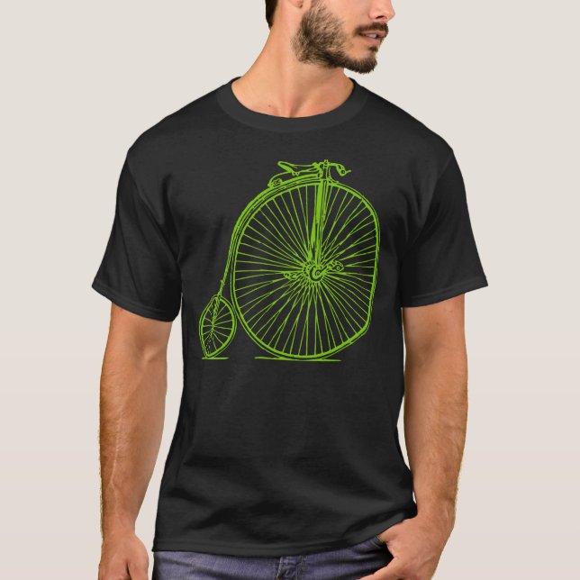 Penny Farthing - Martian Green T-Shirt (Front)