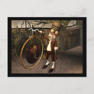 Penny Farthing Steampunk Postcard