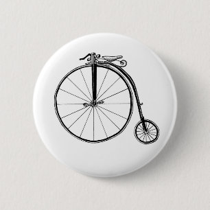 Penny Farthing Vintage Bicycle Illustration 6 Cm Round Badge