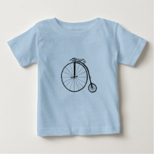 Penny Farthing Vintage Bicycle Illustration Baby T-Shirt