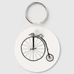 Penny Farthing Vintage Bicycle Illustration Key Ring