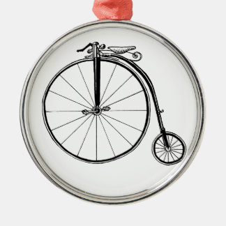 Penny Farthing Vintage Bicycle Illustration Metal Tree Decoration