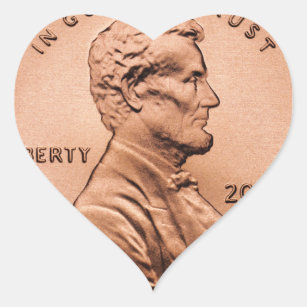 Penny Heart Sticker