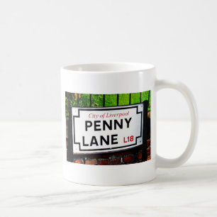 penny lane Liverpool England sign Coffee Mug