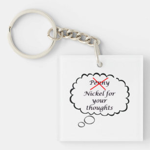 Penny/Nickel Thought Acrylic Keychain