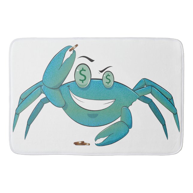 Penny Pinching Crab Bath Mat (Front)