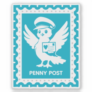 Penny Post Mascot Postage Stamp Design