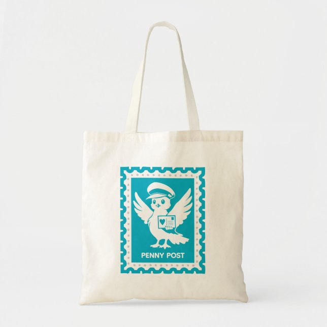 Penny Post Mascot Postage Stamp Design Tote Bag (Front)