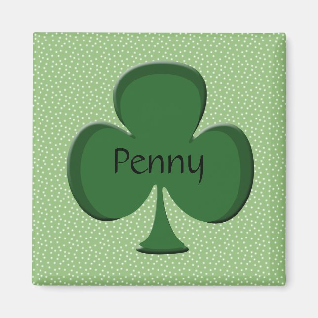 Penny Shamrock Name Magnet (Front)