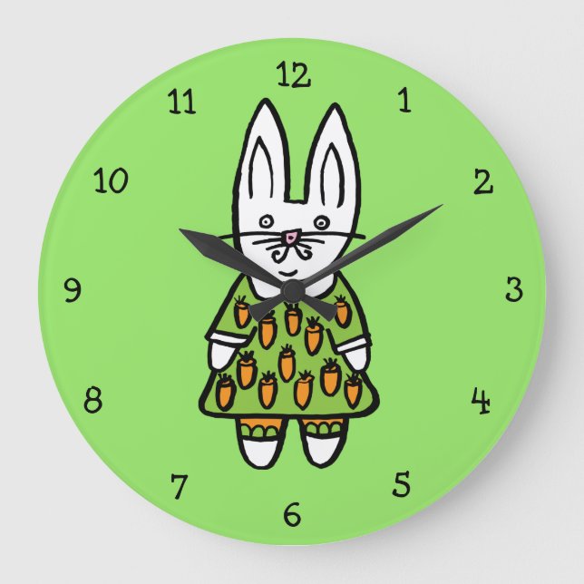 Penny the Rabbit Large Clock (Front)