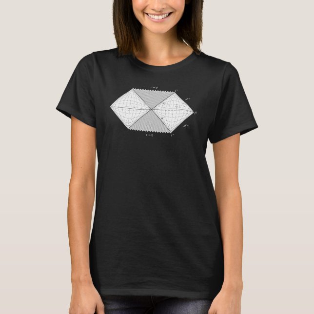 penrose diagram, general relativity and physics T-Shirt (Front)
