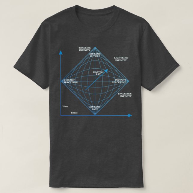 Penrose Diagram in blue T-Shirt (Design Front)