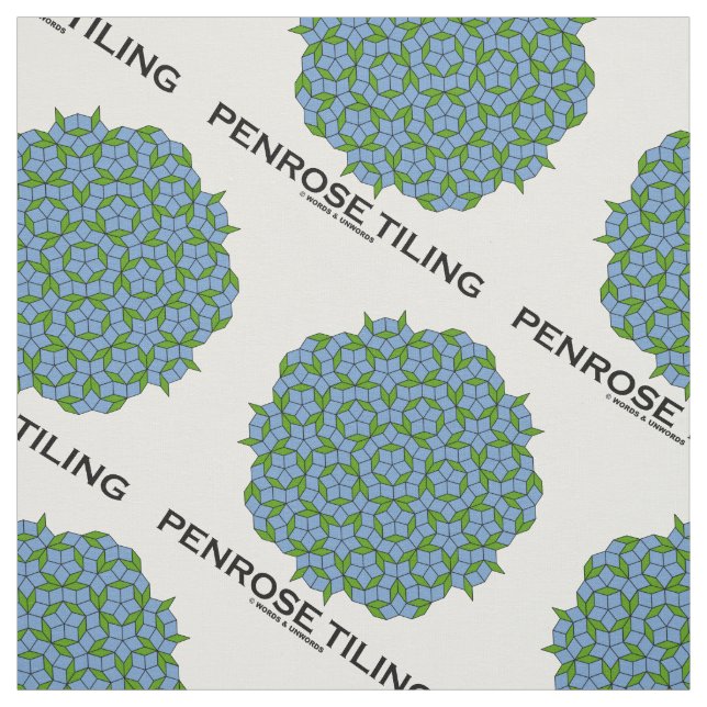 Penrose Tiling Five-Fold Symmetry Fabric (Swatch)