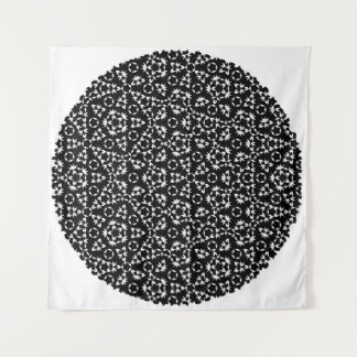 Penrose Tiling Pattern White Black Mg0.25 Tapestry