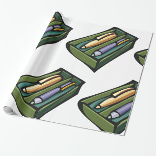 Pens In A Box Wrapping Paper