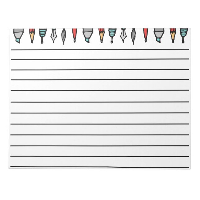 Pens & Pencils Notepad (Front)