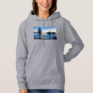 Pensacola Bay Sign Sunset By Dock Hoodie