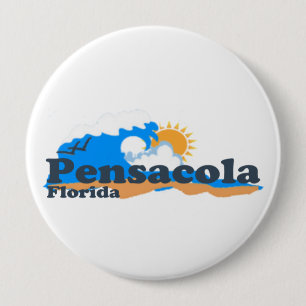 Pensacola Beach. 10 Cm Round Badge