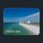 Pensacola Beach Florida Magnet<br><div class="desc">Beautiful and sunny Pensacola Beach as seen from the sky.</div>