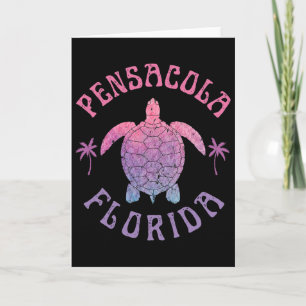 Pensacola Beach Florida Sea Turtle Summer Vacation Card