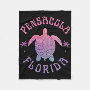 Pensacola Beach Florida Sea Turtle Summer Vacation Fleece Blanket