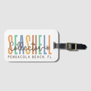 Pensacola Beach Florida (Seashell Collector) Luggage Tag