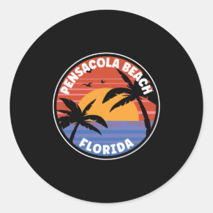Pensacola Beach Florida Sunset Paradise Classic Round Sticker