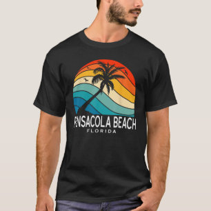 Pensacola Beach Florida Tropical Beach Palm Tree S T-Shirt