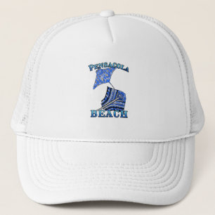 Pensacola Beach Florida Vacation Tribal Stingray Trucker Hat