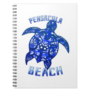 Pensacola Beach Florida Vacation Tribal Turtle Notebook