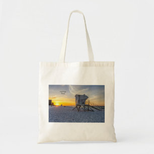 Pensacola Beach Lifeguard Station Sunrise Tote Bag