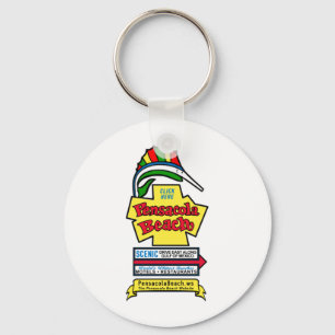 Pensacola Beach Sign Keychain