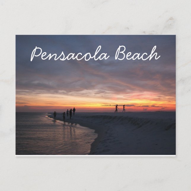 Pensacola Beach Sunset Postcard (Front)