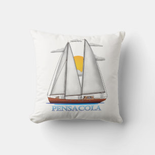 Pensacola Coastal Nautical Sailing Sailor Cushion