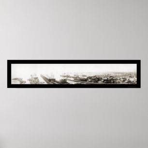 Pensacola, FL Harbour Photo 1909 Poster