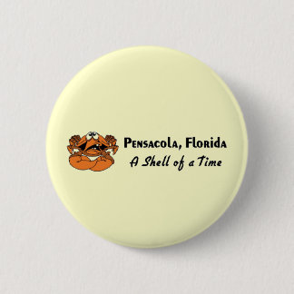 Pensacola Florida Crab 6 Cm Round Badge