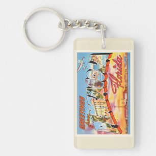 Pensacola Florida FL Old Vintage Travel Souvenir Key Ring