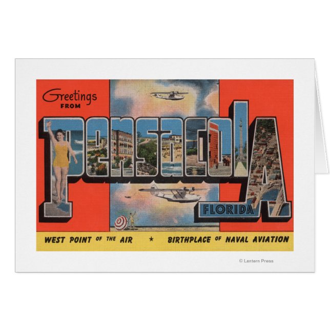 Pensacola, Florida - Large Letter Scenes (Front Horizontal)