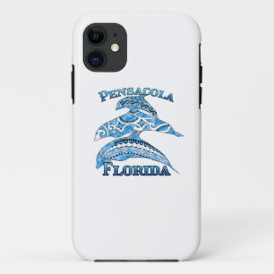 Pensacola Florida Vacation Tribal Dolphins iPhone 11 Case