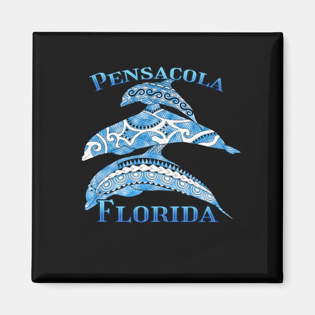 Pensacola Florida Vacation Tribal Dolphins Magnet (Front)