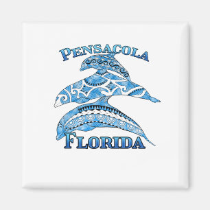 Pensacola Florida Vacation Tribal Dolphins Magnet