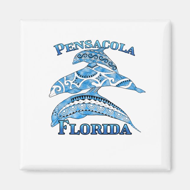 Pensacola Florida Vacation Tribal Dolphins Magnet (Front)