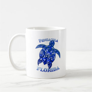 Pensacola Florida Vacation Tribal Turtle Coffee Mug