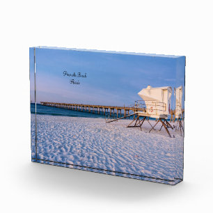 Pensacola Morning Lifeguard Stand And Pier Photo Block