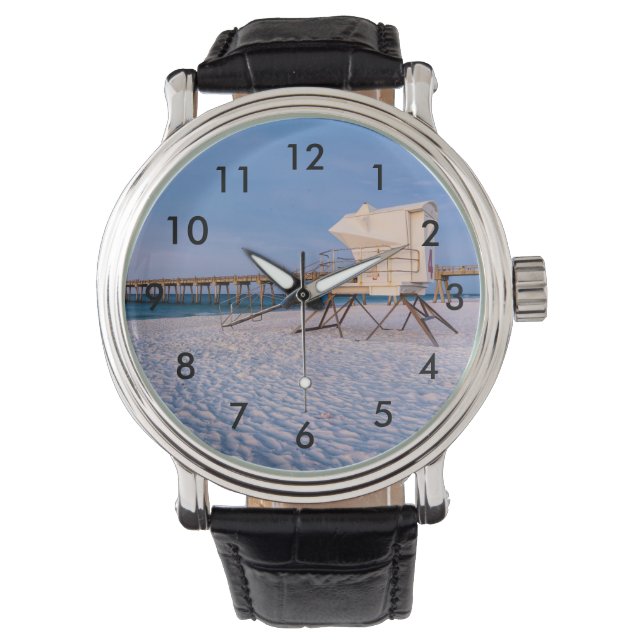 Pensacola Morning Lifeguard Stand And Pier Watch (Front)