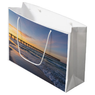 Pensacola Pier Shoreline Sunrise Large Gift Bag