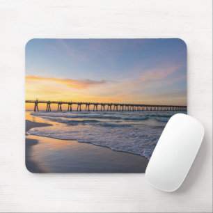 Pensacola Pier Shoreline Sunrise Mousepad