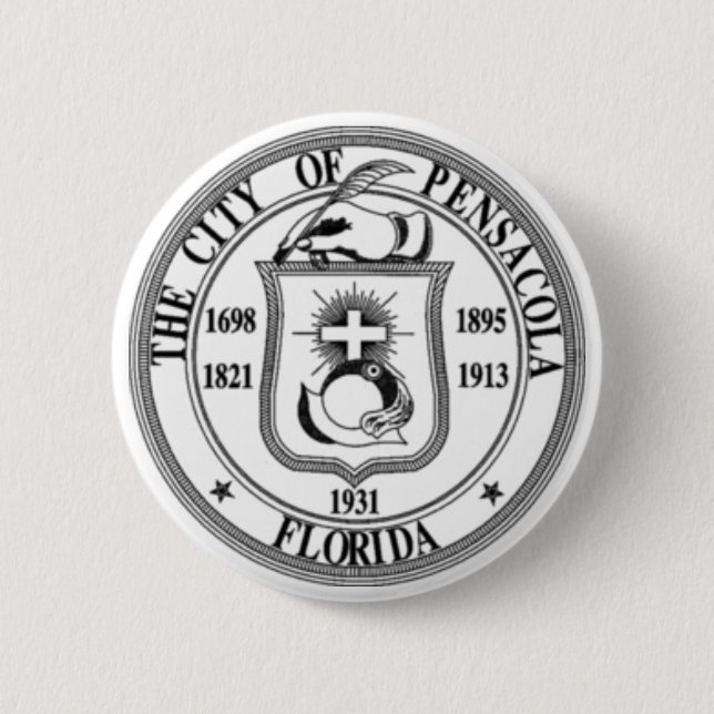 Pensacola Seal 6 Cm Round Badge (Front)